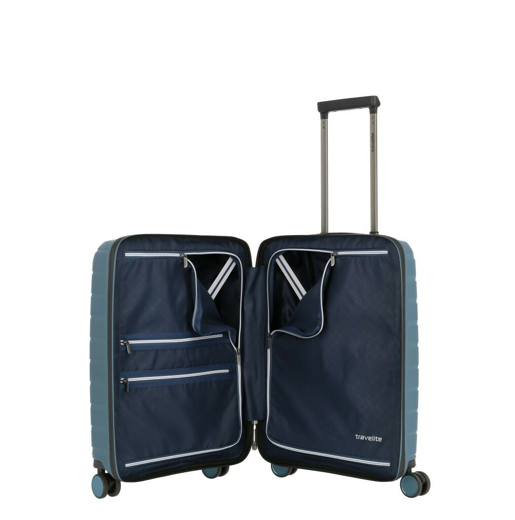 Travelite Air Base Eisblau 4-Rollen Trolley S 55 cm