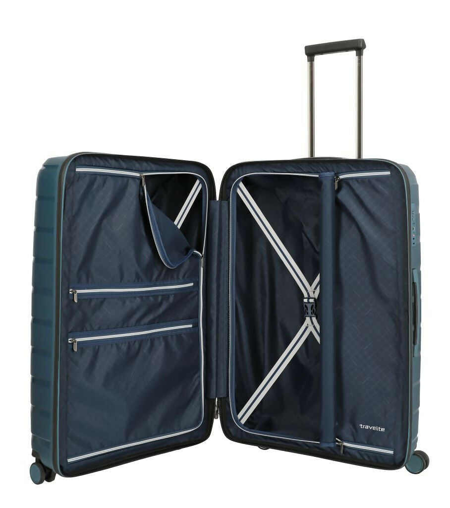 Travelite Air Base Eisblau 4-Rollen Trolley L