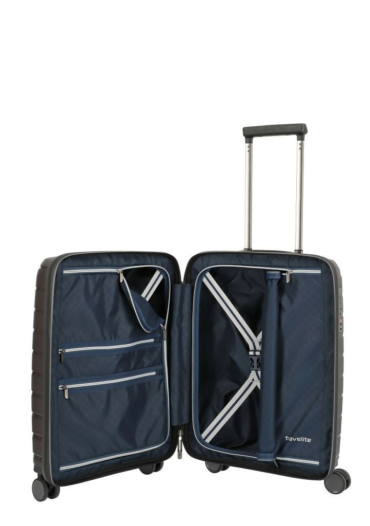 Travelite Air Base Anthrazit 4-Rollen Trolley S 55 cm